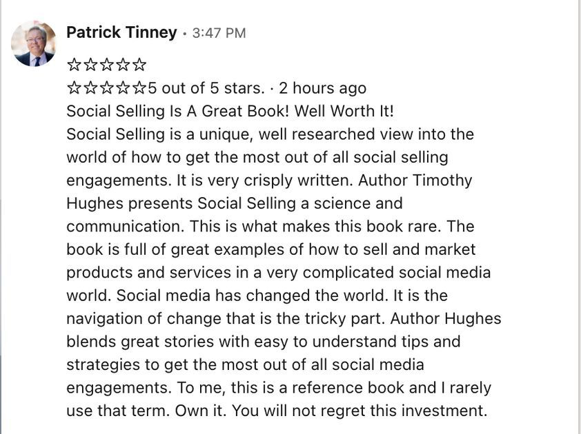 Read the 5 star book review of “social selling - techniques to influence buyers and changemakers” buff.ly/3wbWdZv @DLAignite #socialselling #digitalselling #sales #salestips #salesleader #leadership #business #marketing #strategy #reading #BooksWorthReading #bookreview