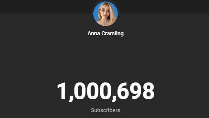 I just hit 1M subs on Youtube today. What a dream. THANK YOU!!!!