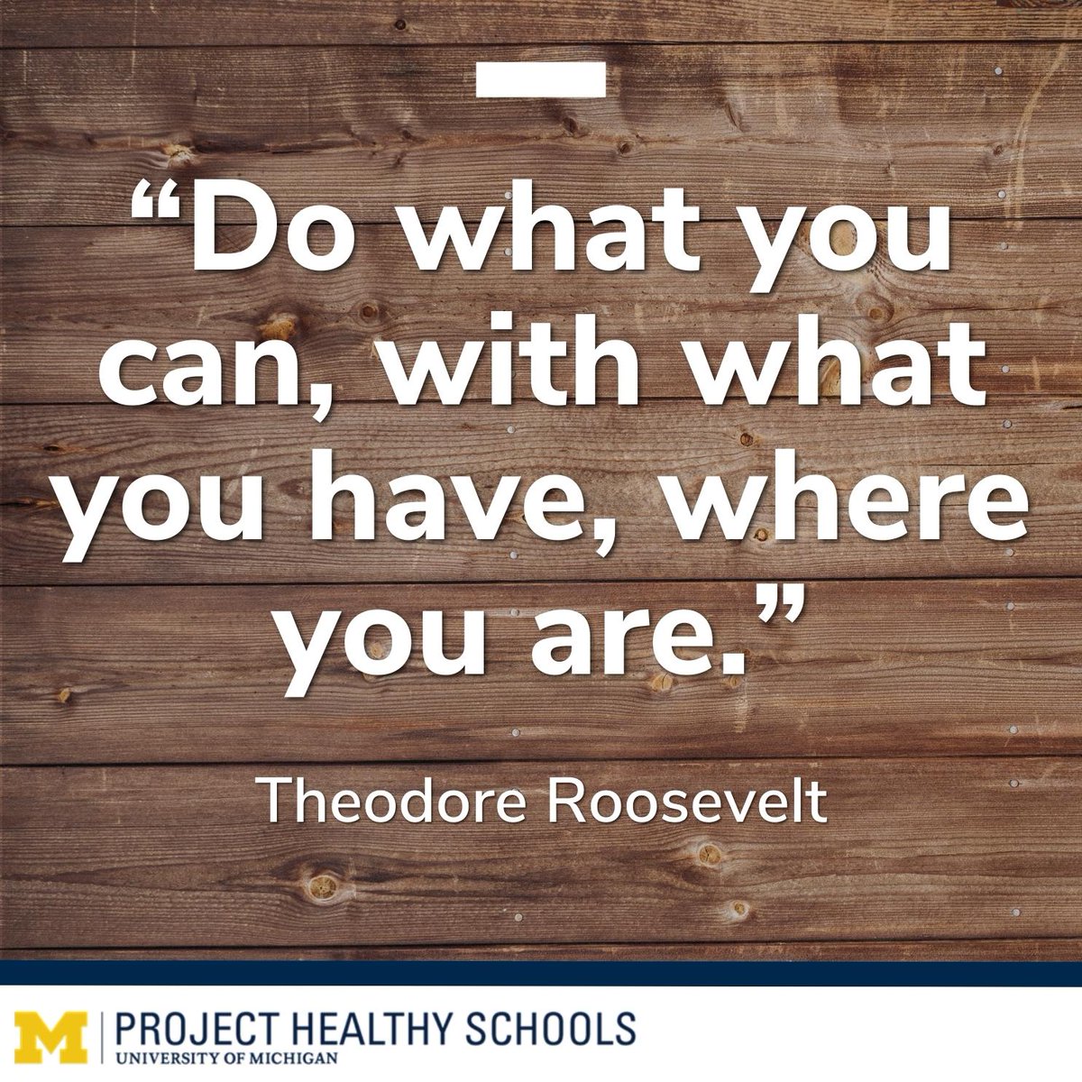 PHealthySchools's tweet image. Don't let obstacles stand in your way, no matter what your healthy goal.  Do what you can, with what you have, where you are.  #ProjectHealthySchools  #DoWhatYouCan