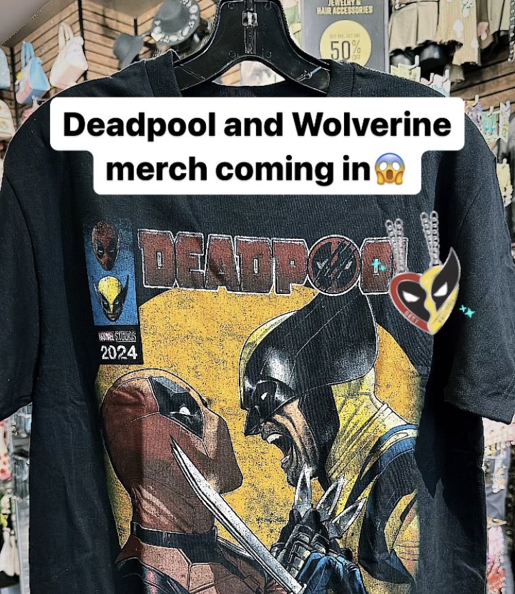 #DeadpoolAndWolverine Merch is starting to hit Hot Topic stores!