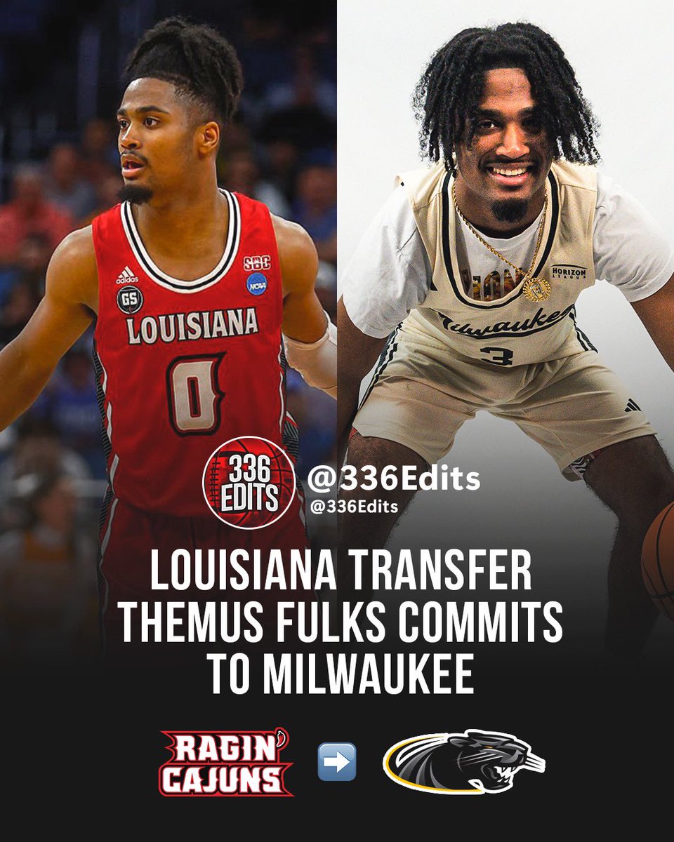 NEWS: Louisiana transfer Themus Fulks has committed to Milwaukee, he tells 336Edits. The 6-1 guard averaged 10.6 points and 4.4 assists this season.