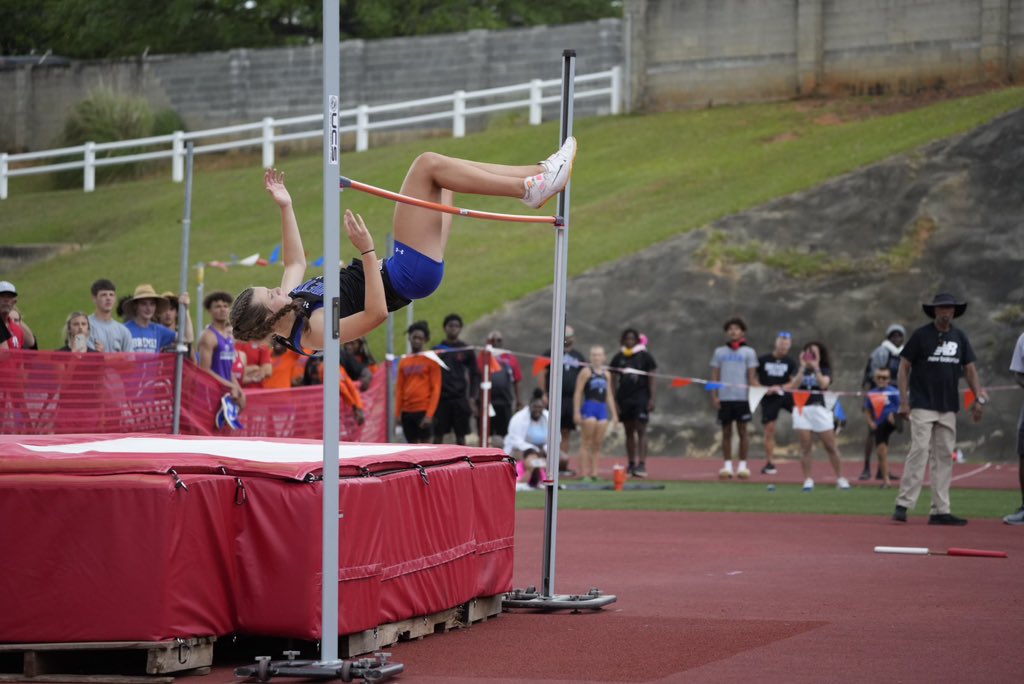 GHSA 3A State Champion High Jump - Marley Derringer of Bremen with a #2 All-Time Jump in GA. Current US #2 clearance of 6’0