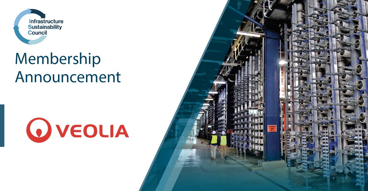 We welcome @veoliaanz who has joined the Infrastructure Sustainability Council (ISC) as a member.

Find out more 👉 loom.ly/Ob2kdZw

#ISC #ISCmembership #sustainableinfrastructure #buildingtomorrow
