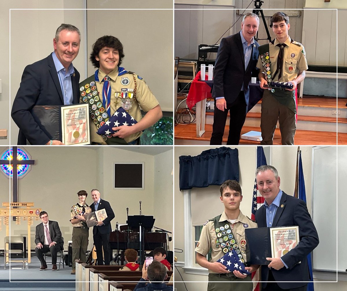 Congratulations to Landyn Arnold of Troop 52, Mike Lagrutta of Troop 547, Christopher Mitchell of Troop 230, & Michael Paul Bruzas of Troop 354 on the outstanding achievement of becoming Eagle Scouts! For their projects, Landyn restored a footbridge, benches, & constructed a…