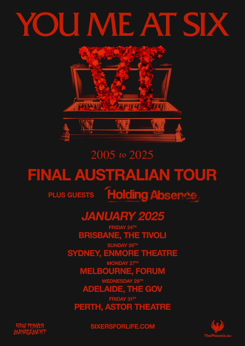 “It’s about understanding and recognising that @youmeatsix can’t last forever” Check out our in depth interview with @joshmeatsix about #youmeatsix 's final Aus tour at Hysteriamag.com 🧨 @ThePhoenixDotAU @rawpowermgmt