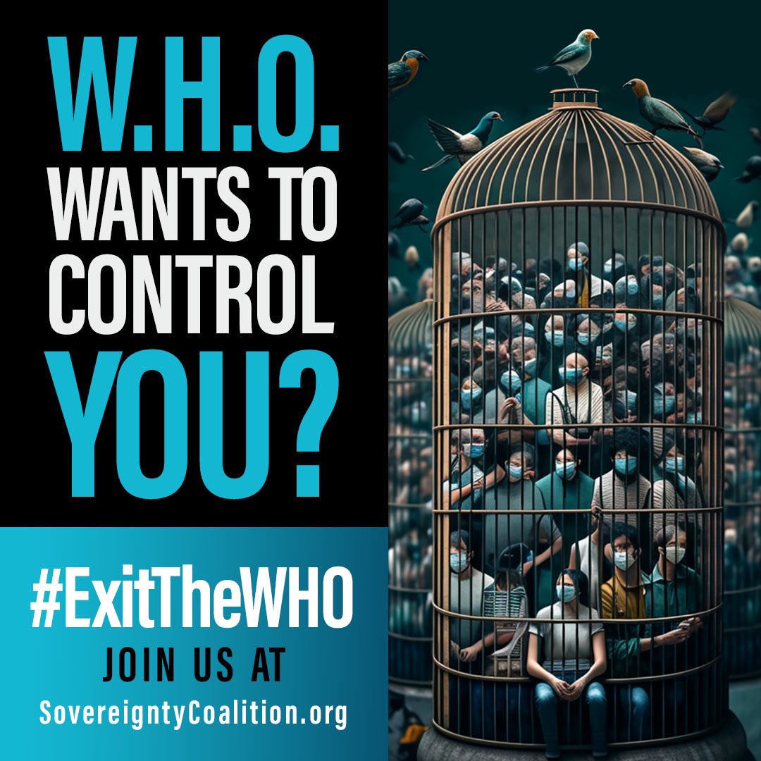 If the United States does not withdraw from the World Health Organization, the sacred bond between doctor and patient is in jeopardy. Join us this Wed & Fri for our continued serious on how we #ExitTheWHO (RSVP in the comments) Host/Cohosts: @BillEllmore @KLVeritas @Drax2431
