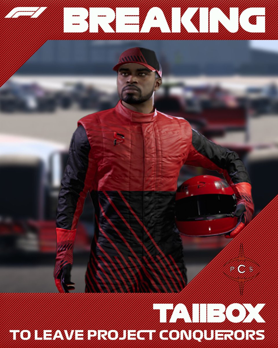 Il est temps pour moi d'annoncer que je quitte l'équipe <a href="/PCS_Original/">Project Conquerors (PCS)</a> dans le roster F1. 
Cela a été un plaisir de rouler pour cette équipe qui regorge d'ambition et de projets.