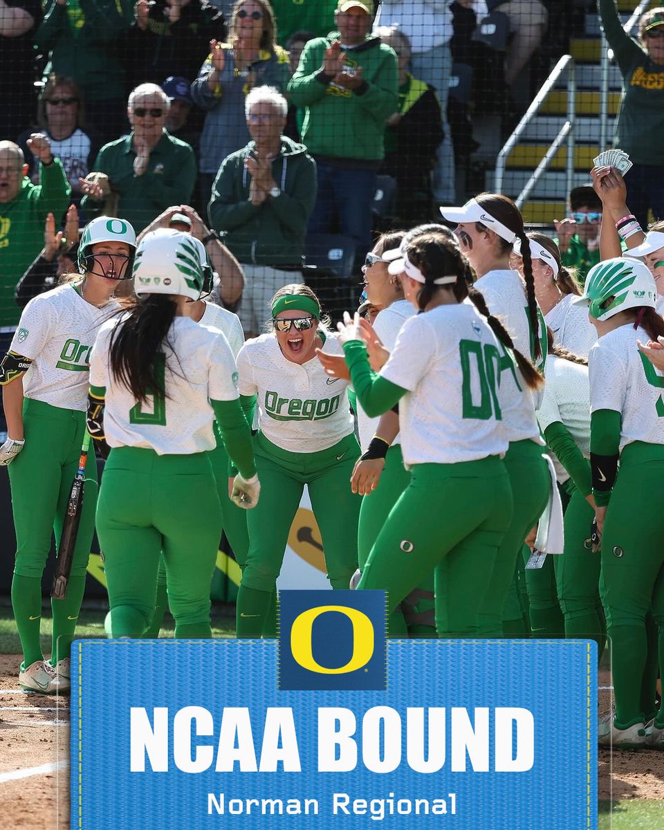 DUCKS ARE DANCING! 🦆 @OregonSB will play Friday in the Norman regional.