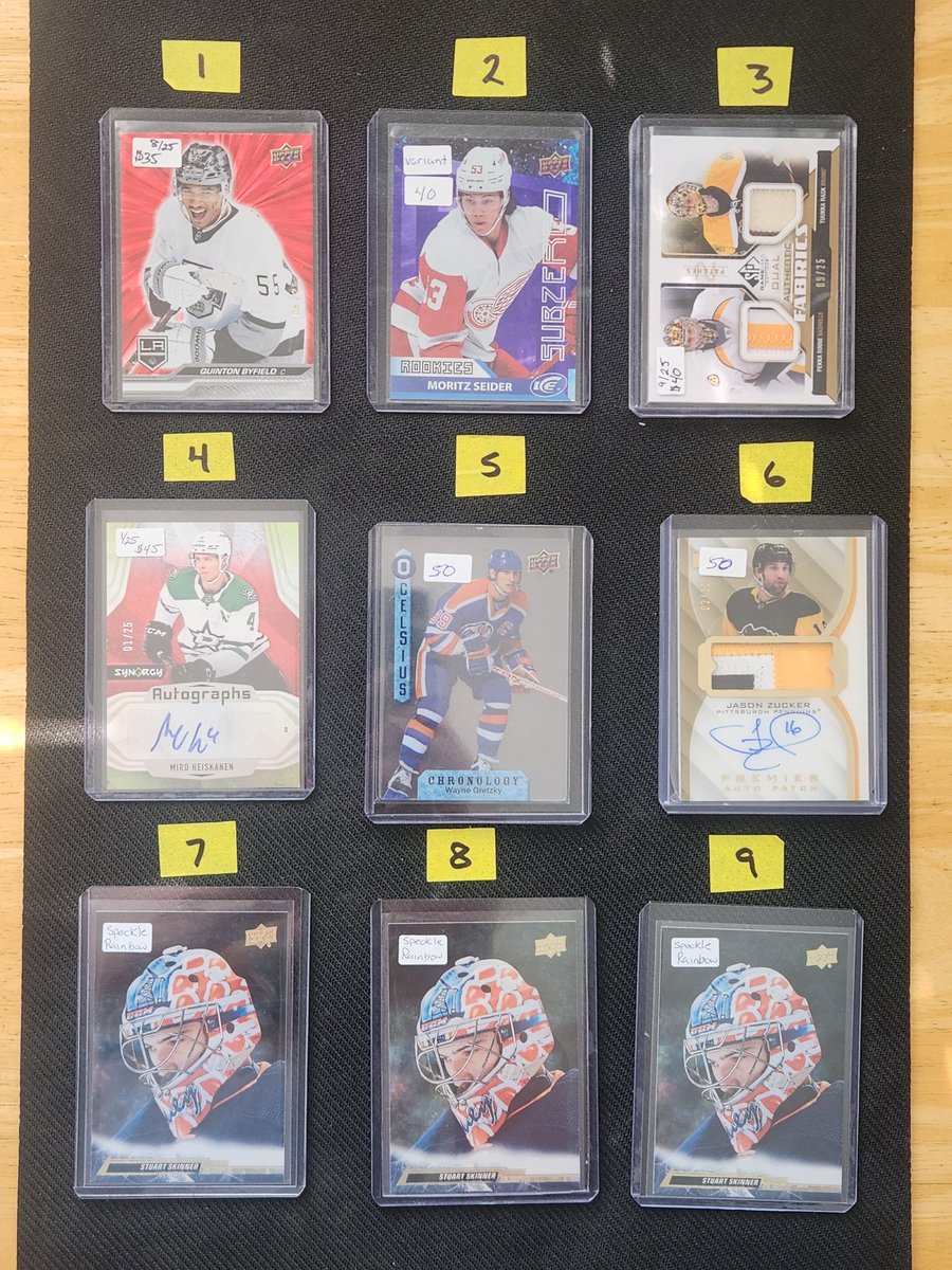 Lot #64 Priced on the cards. The Skinners are $50ea #FatherAndSonStacks see pinned tweet for stack details and shipping.