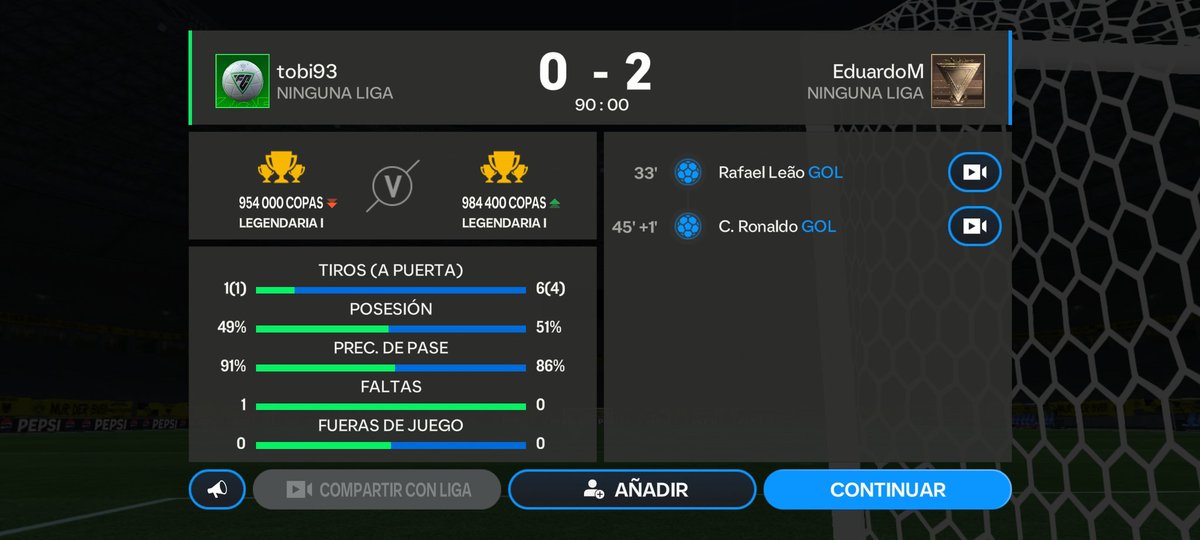 @DIOCFC_PAT0OO @FrankH2H @tutiofifa me acaba de pasar . Voy perdiendo 2 a 0 en el primer tiempo y resulta que no dió los otros 45 minutos del juego .