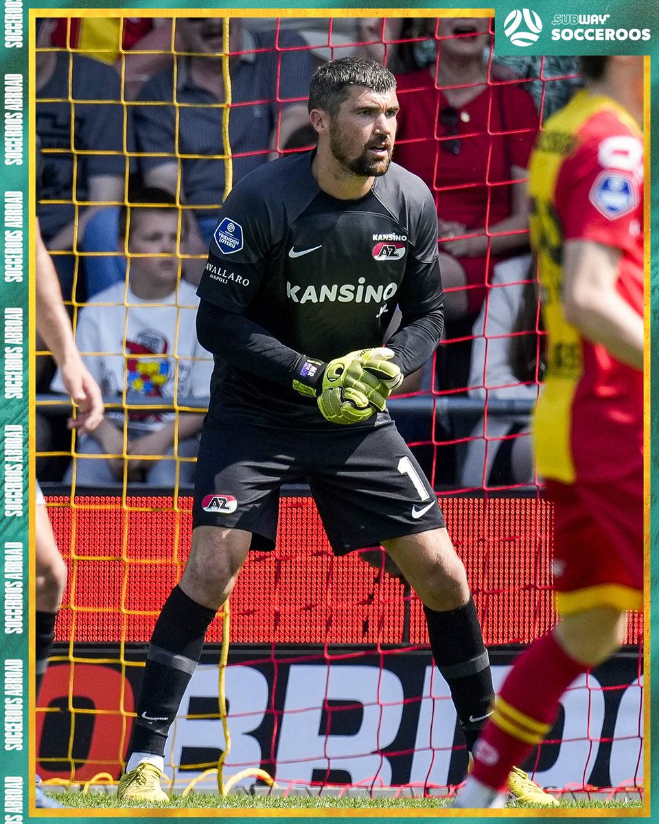 Another clean sheet for @MatyRyan in the Eredivisie! 🧤⛔🇳🇱 The goalkeeper notched his 13th clean sheet in the league and 17th overall this season as @AZAlkmaar recorded a 3-0 win against Go Ahead Eagles. #Socceroos #AussiesAbroad