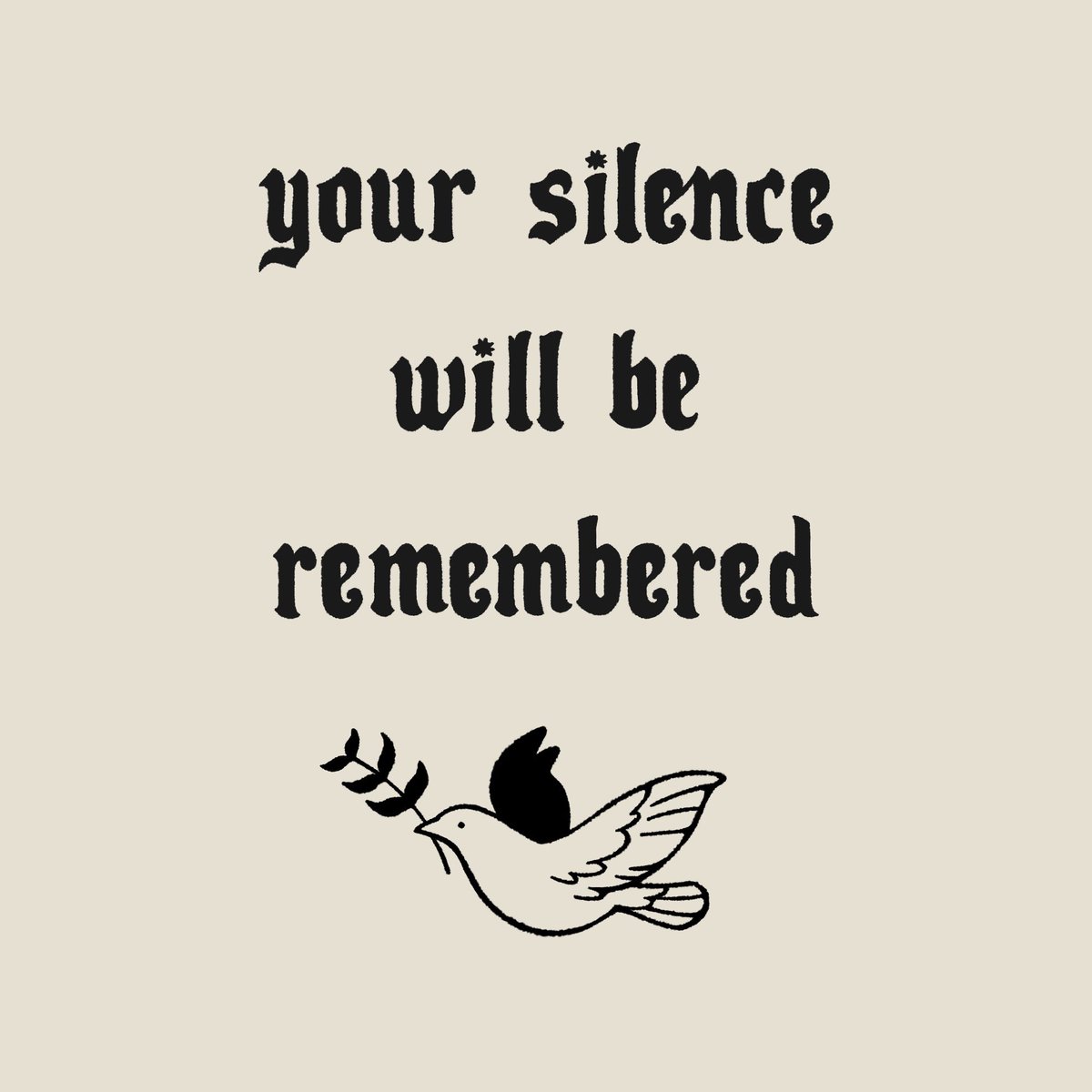 Speak up now 🇵🇸 We are noticing those who don’t