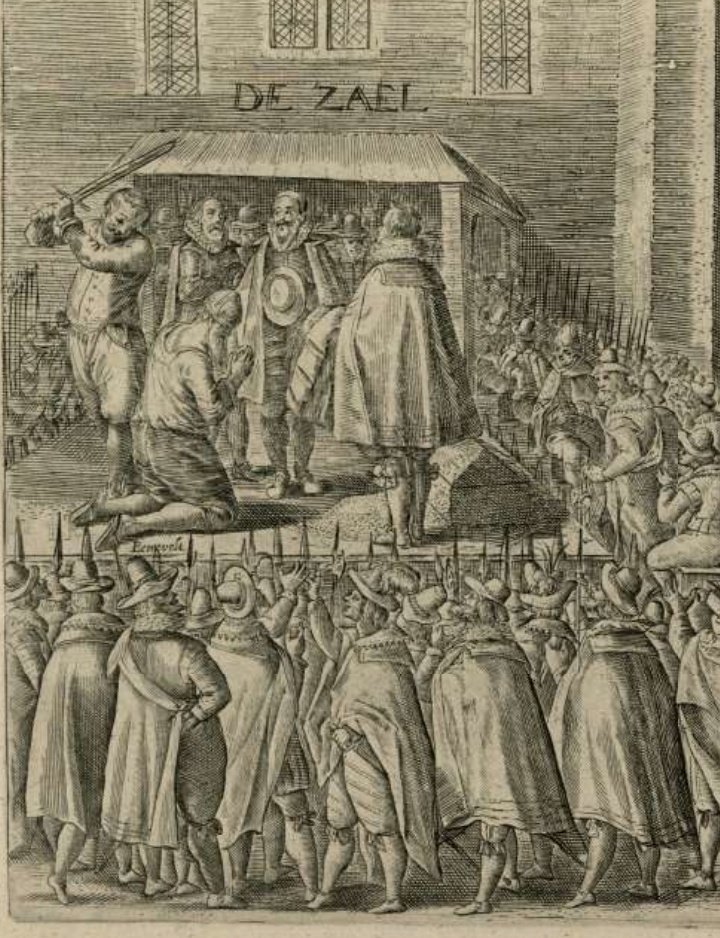 Johan van Oldenbarnevelt was executed by beheading at the Binnenhof in The Hague on 13 May, 1619. 🇳🇱🗡️ Beheading of Oldenbarnevelt, anon, 1619: @rijksmuseum