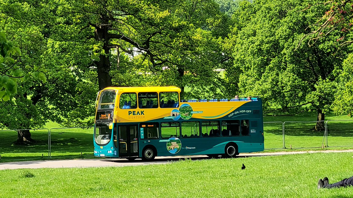 My shot of Stagecoach Yorkshire Gemini b7tl 16943 FX06 AOE leaving Chatsworth House on a RED route peak Sightseer.