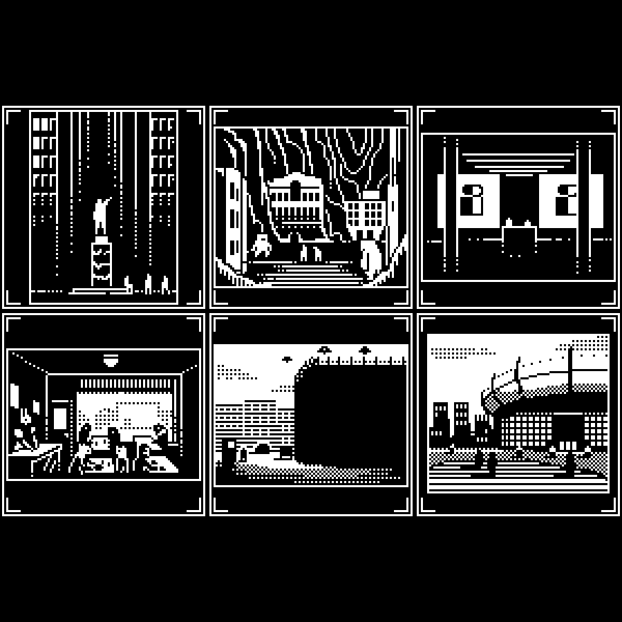 A few more 1-bit location graphics for my project. #pixelart