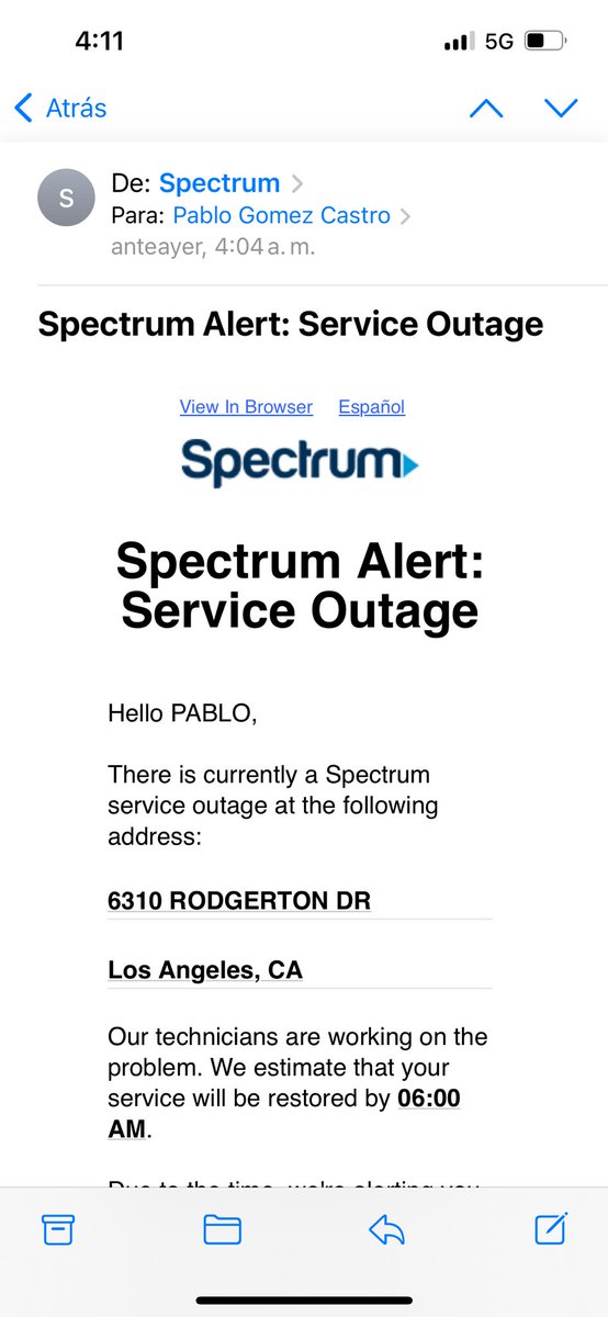 <a href="/GetSpectrum/">Spectrum</a> You suspended Internet service two days ago at 4.05 AM and we didn’t got service again until yesterday at 2.16 AM. I’m using the date you guys stated at your emails, but somehow that’s less than 4 hours. You such liars #boicotspectrum