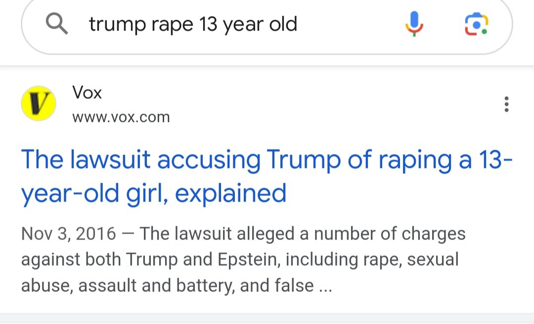 Just another reminder that Trump r*ped a 13 year old child! 
'Ashley Biden'