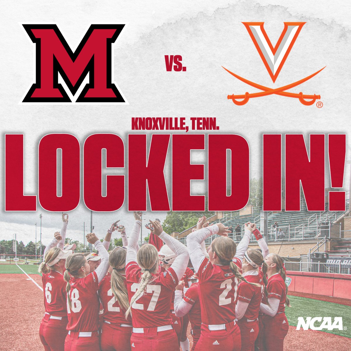 𝕆ℙℙ𝕆ℕ𝔼ℕ𝕋 𝕃𝕆ℂ𝕂𝔼𝔻 The RedHawks will take on Virginia in Knoxville, Tennessee on Friday, May 17 at 12 P.M. on ESPN+! #RiseUpRedHawks