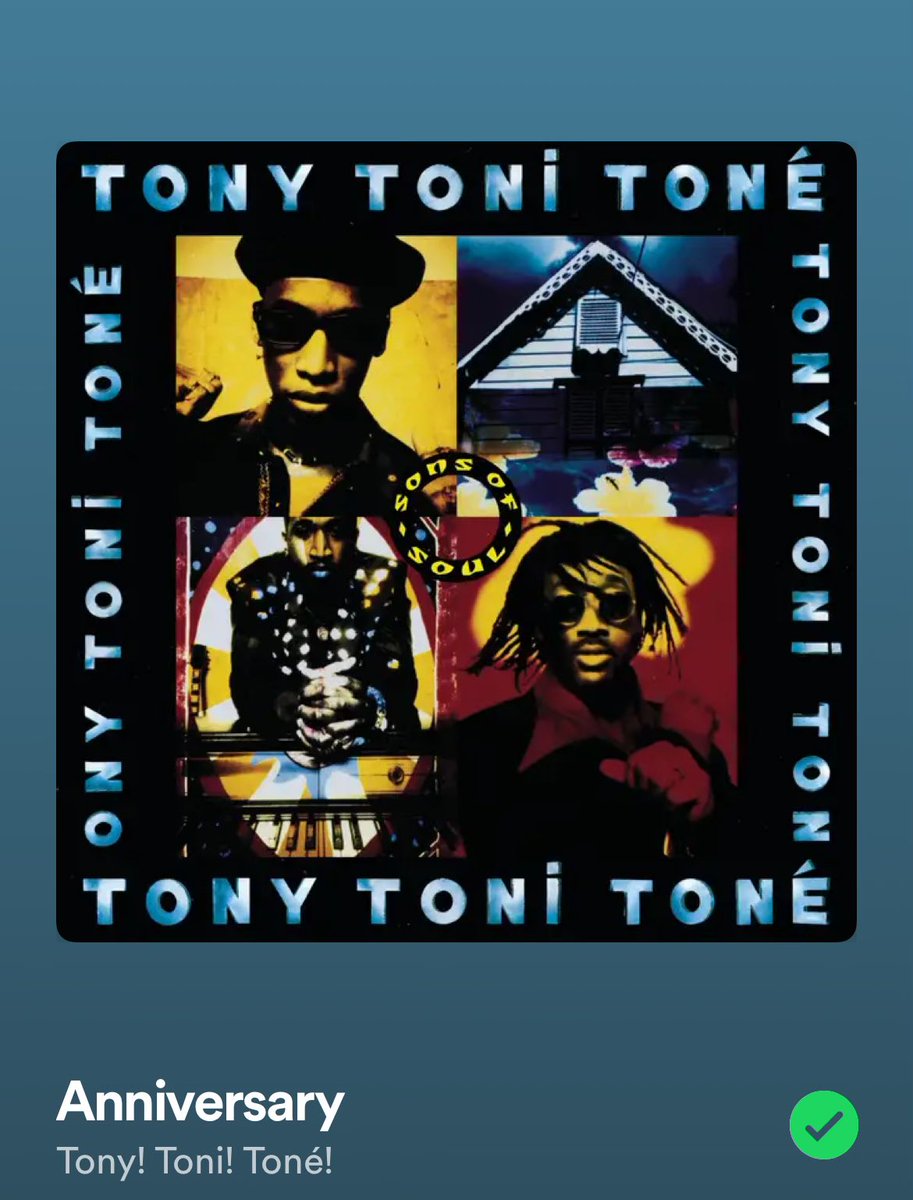 My jam. Certified classic.
#NowPlaying #TonyToniTone #Anniversary