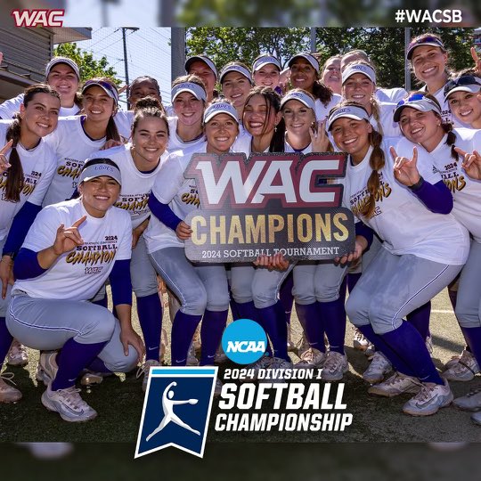Congratulations to @GCU_Softball for officially qualifying for the @NCAASoftball Championship 🥎 GCU will compete at the NCAA Los Angeles Regional hosted by UCLA on May 17-19 🏆 #OneWAC X #WACsb