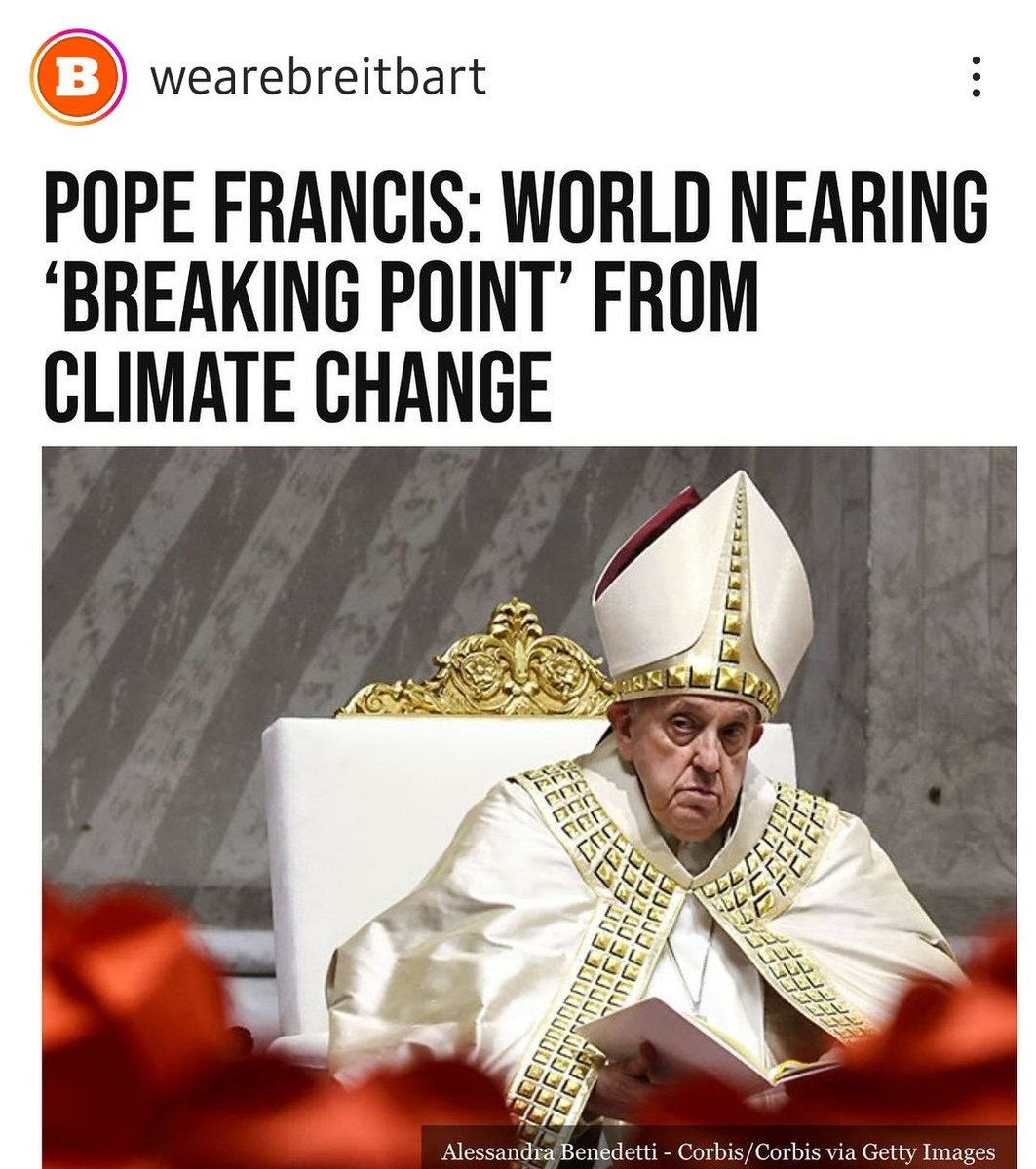 🤣 wrong Francis. The world is nearing a 'breaking point' from Marxists. We're not going to let it happen, tho. 🖕