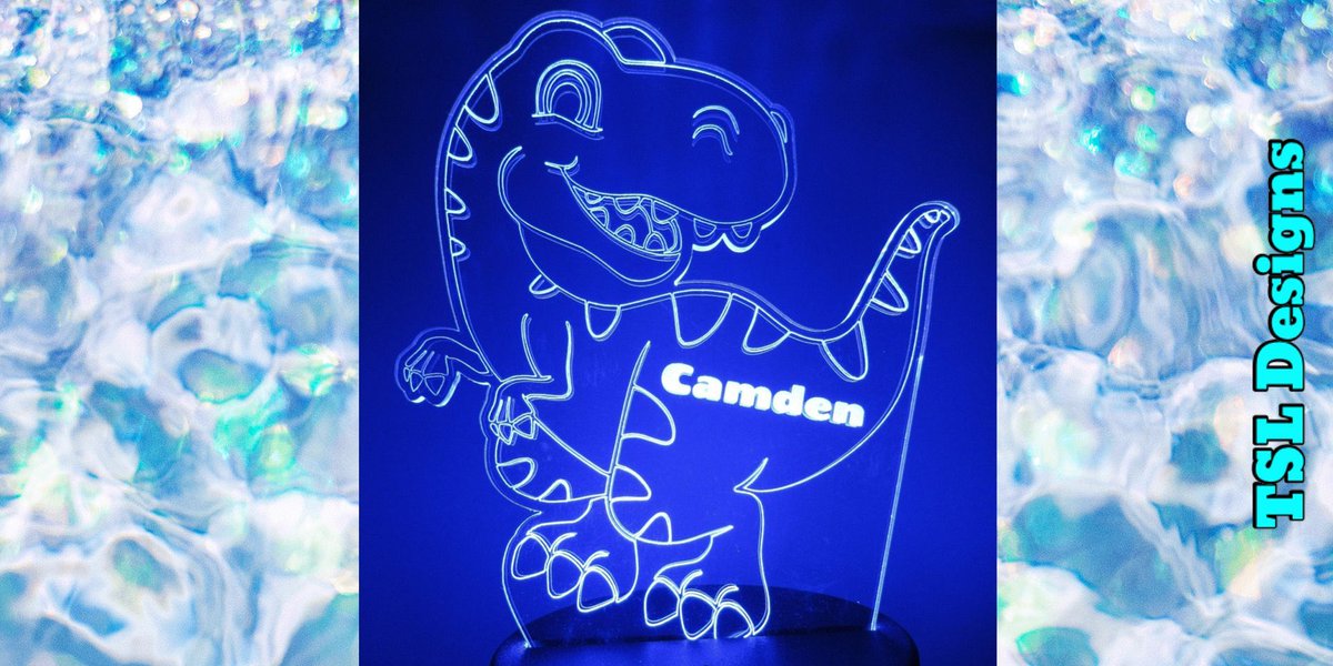 🦖Personalized Dinosaur Night Light, Colorful Led with Remote buff.ly/40tZlcN #Personalized #dinosaur #dino #nightlight #light #homedecor #handmade #handcrafted #glowforge #glowforgecreations #glowforgemade #shopsmall #etsy #etsystore #etsyshop #etsyseller #etsyhandmade