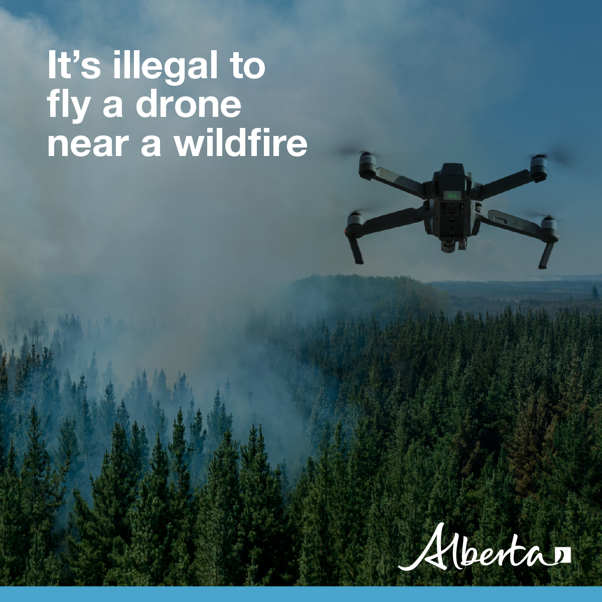 When you fly a drone over or near an Alberta wildfire, you’re breaking the law, endangering firefighting personnel and potentially causing firefighting operations to stop. . bit.ly/3UC0ZHV