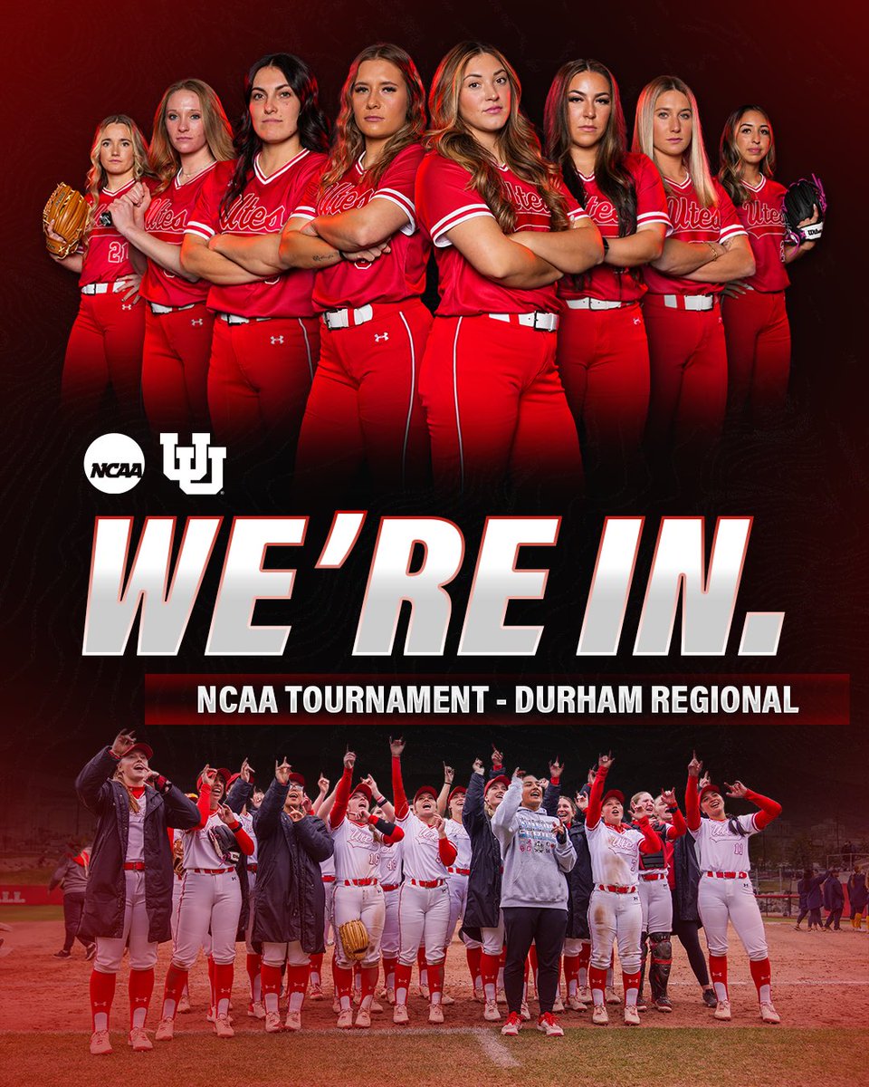 We’re going back to the big dance! The Utes are IN the NCAA Tournament and will be playing in the Durham Regional! See you there! #GoUtes