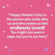 Happy Mother’s Day to all the kind, warm loving, nurturing mothers out there! You make us complete!💐
