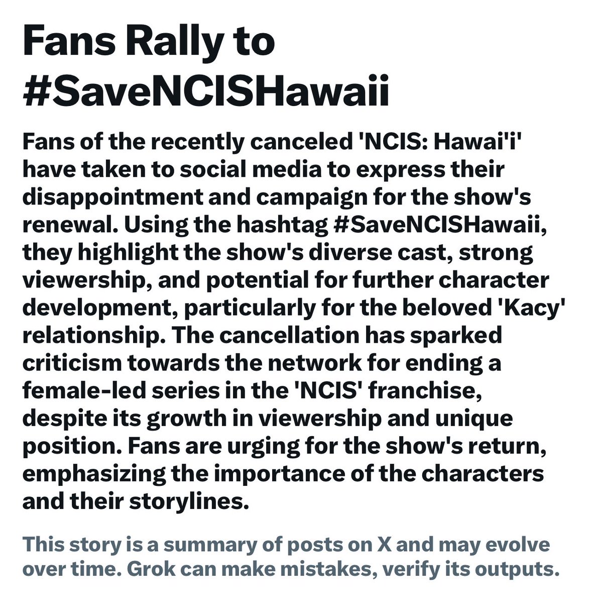 It’s so weird. I didn’t see any of these for days. I hope you’re not getting bored. 

#SaveNCISHawaii #OhanaDeservesBetter