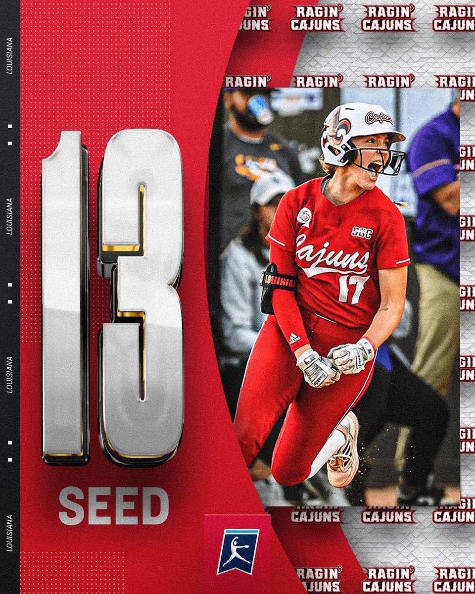 No. 1️⃣3️⃣ National Seed 🥎
🌶️ <a href="/RaginCajunsSB/">Louisiana Ragin' Cajuns® Softball</a>
 
#RoadToWCWS