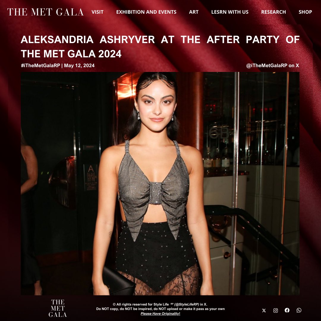 𝗧𝗵𝗲 𝗠𝗲𝘁 𝗚𝗮𝗹𝗮 ᴿᴾ • Fashion Event ®
Search for › #AfterPartyMGRP

<a href="/Ashryveracces/">𝙰𝚕𝚎𝚔𝚜𝚊𝚗𝚍𝚛𝚒a</a> at the After Party of the Met Gala 2024. © #TheMetGala24RP