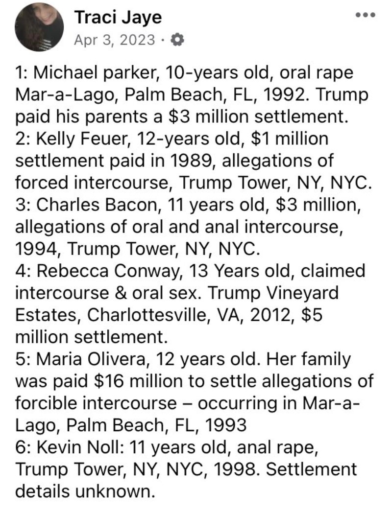 @Mompreneur_of_3 Trump raped several children it seems.