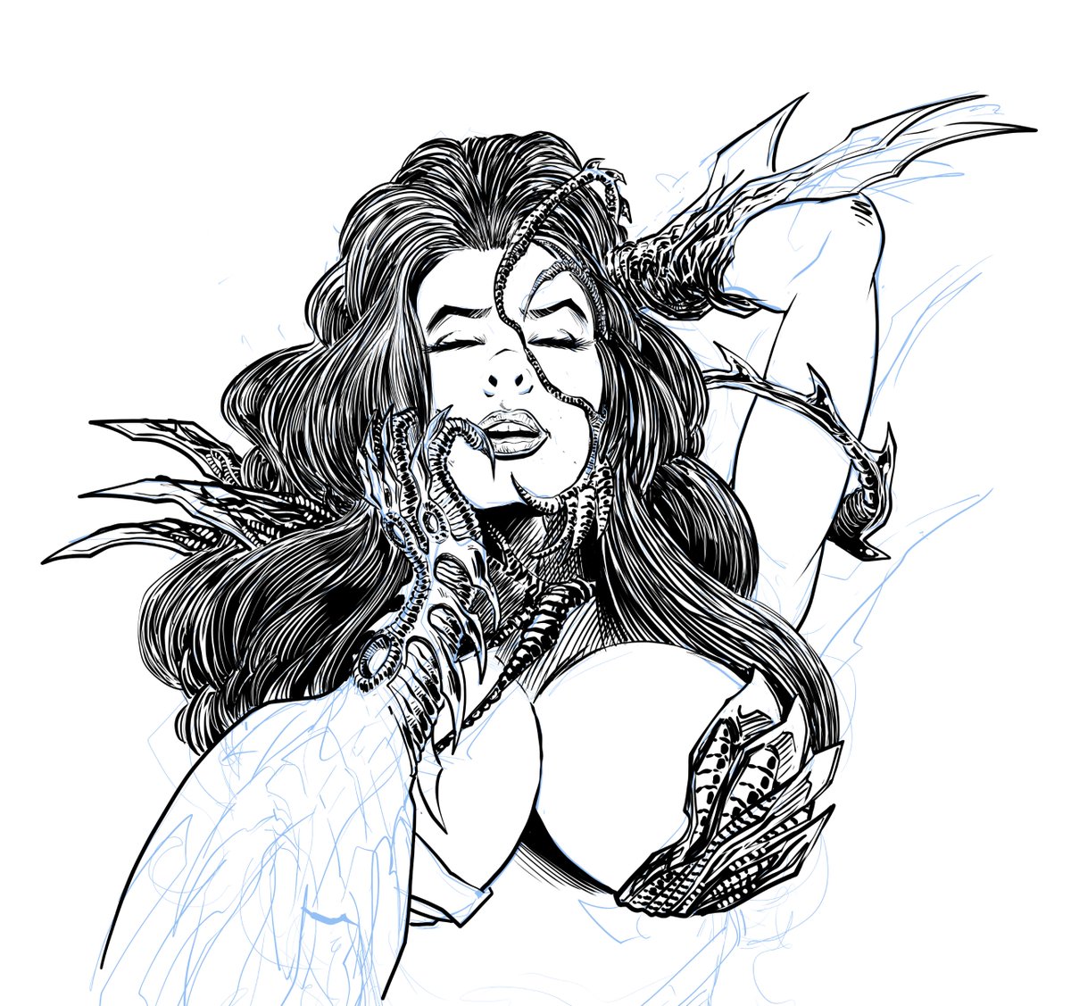 Little more progress on Sara. #witchblade @TopCow