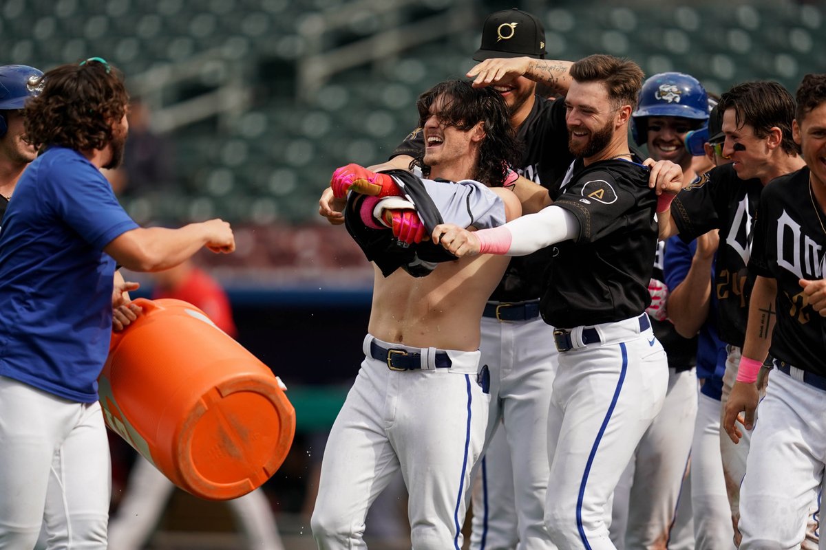 Ryan Fitzgerald's two-run homer in the 10th was the Storm Chasers' fourth walk-off win of the season, a 6-5 victory over the Jumbo Shrimp Sunday at Werner Park. The Chasers open a six-game road trip Tuesday in St. Paul at 11:07 a.m. RECAP: milb.com/omaha/news/fit…