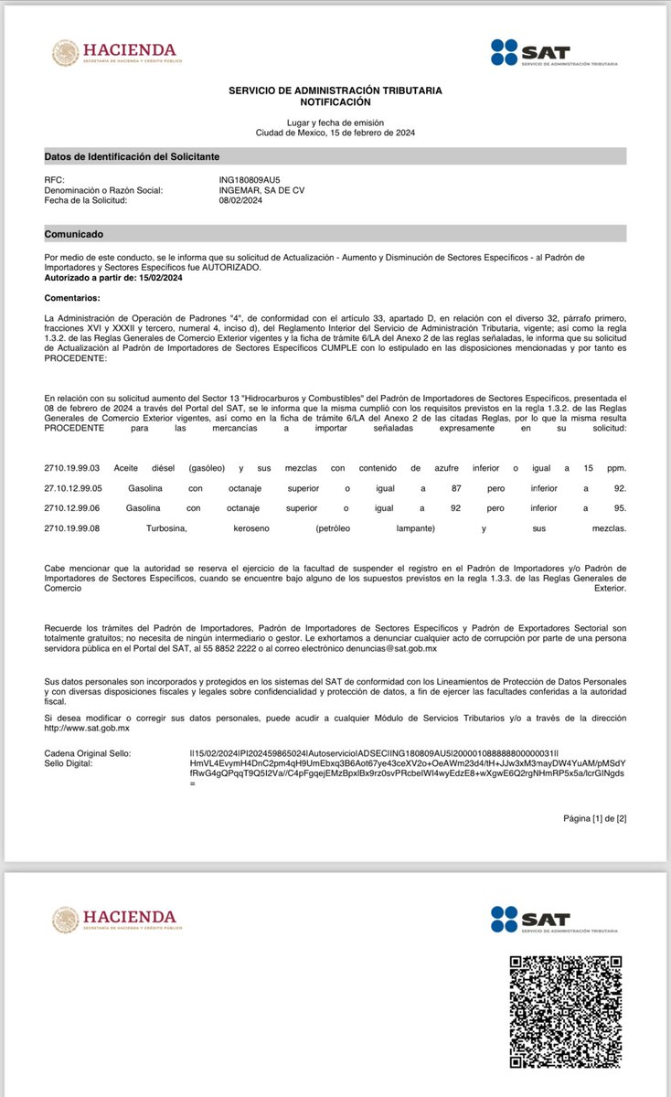 acastagne's tweet photo. Señora @rocionahle reconoce esta empresa denominada INGEMAR SA DE CV ?

Le mando un saludo cordial por su conducto a José Valdez Cuervo.

Si la misma que en una sola semana ingresó al país 200 millones de litros de combustible.

Familia en los próximos días les daré mayor información, es increíble e inaceptable la corrupción y saqueo que estamos viviendo en nuestro país !!!

“YO NO MIENTO”