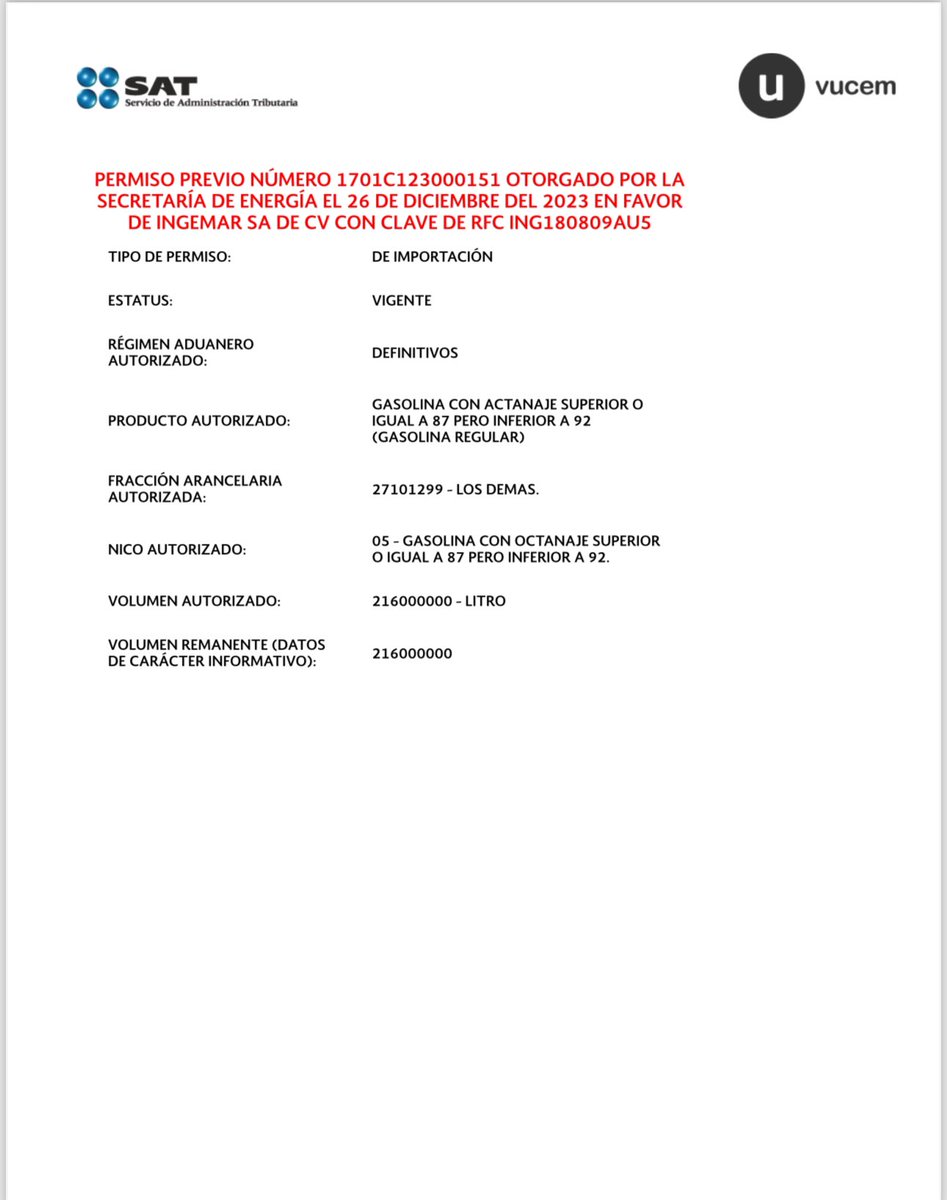 acastagne's tweet photo. Señora @rocionahle reconoce esta empresa denominada INGEMAR SA DE CV ?

Le mando un saludo cordial por su conducto a José Valdez Cuervo.

Si la misma que en una sola semana ingresó al país 200 millones de litros de combustible.

Familia en los próximos días les daré mayor información, es increíble e inaceptable la corrupción y saqueo que estamos viviendo en nuestro país !!!

“YO NO MIENTO”