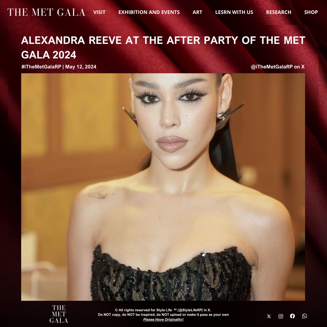 𝗧𝗵𝗲 𝗠𝗲𝘁 𝗚𝗮𝗹𝗮 ᴿᴾ • Fashion Event ®
Search for › #AfterPartyMGRP

<a href="/bosqueaterrador/">Alexandra;</a> at the After Party of the Met Gala 2024. © #TheMetGala24RP