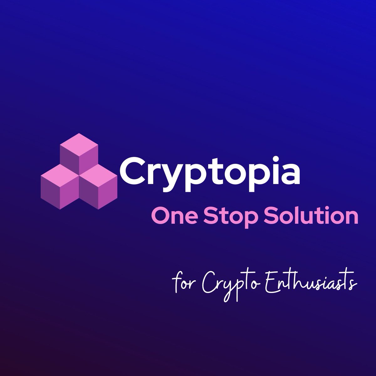 Cryptopia_OSS's tweet image. Cryptopia_OSS is for all Crypto Enthusiasts who want to learn more about crypto industry. 

Follow for more info:
@Cryptopia_News_ 
@Cryptopia_Jobs 
@Cryptopia_Conf 
@Cryptopia_Edu 
@Cryptopia_Recom 

Stay tuned for more! 
#CryptoJobs #CryptoRevolution