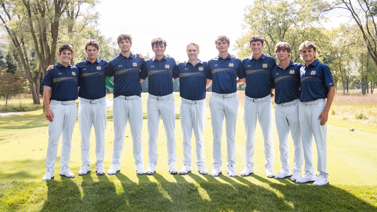 Tourney time for @NDMensGolf! Being selected as the No. 6 seed in the Austin Regional, the Irish will compete beginning today at the University of Texas Golf Club! FOLLOW LIVE → bit.ly/3QLWTvN #GoIrish ☘️