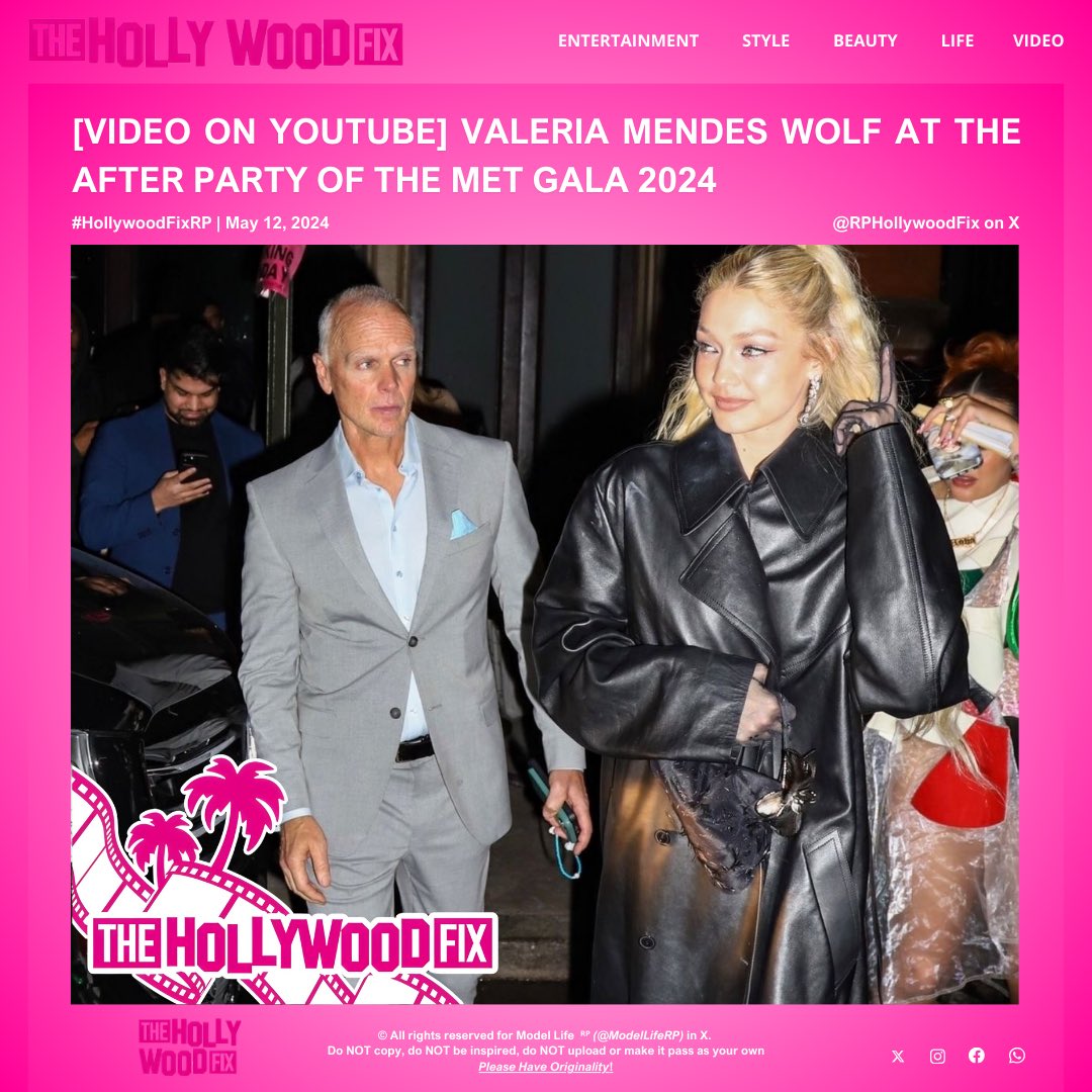 𝗧𝗵𝗲 𝗛𝗼𝗹𝗹𝘆𝘄𝗼𝗼𝗱 𝗙𝗶𝘅 ᴿᴾ • Oh Paparazzi! 
News: 𝗘͟𝘃͟𝗲͟𝗻͟𝘁 • Video • More

﹝  🌴  ﹞ —— 𝗥𝗲𝗮𝗱 𝗺𝗼𝗿𝗲: <a href="/hislavenderhaze/">val</a> at the After Party of the Met Gala 2024. / 📹: Video on @RPYoutubeTV © #HollywoodFixRP