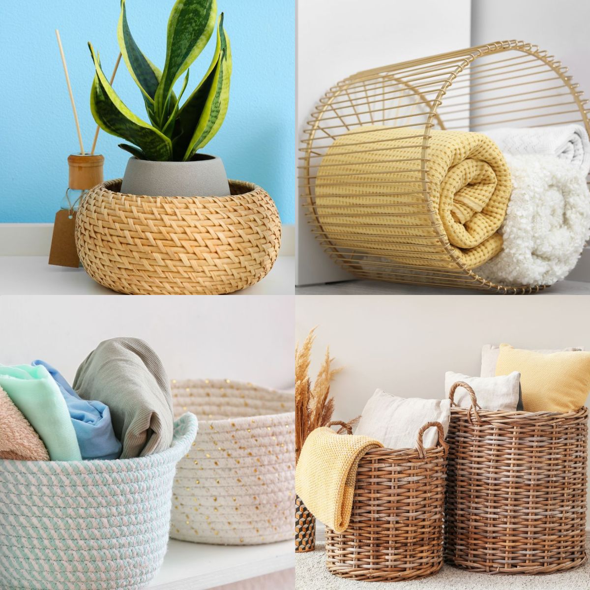 Ever think about adding cute accented home decor to your house only to see the price and completely change your mind? These ways to organize baskets on a budget will help! 😉 #Organizing #Baskets LocalInfoForYou.com/350146/ways-to…