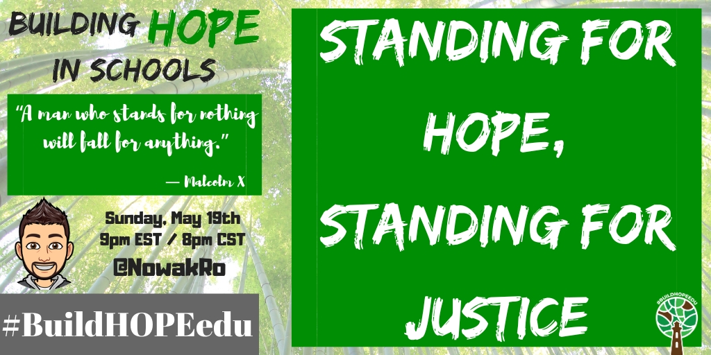 “A man who stands for nothing will fall for anything.”
— Malcolm X

Join us next week, Sunday, May 19th for #BuildHOPEedu as we come together to celebrate Malcolm X by taling about Standing for HOPE, Standing for Justice!

Together, building a better world for everyone!
