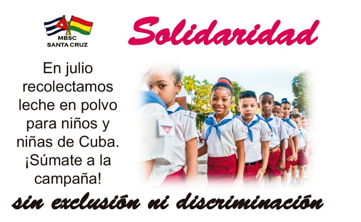 Campaña de solidaridad con 🇨🇺 Cuba en Santa Cruz, 🇧🇴 Bolivia