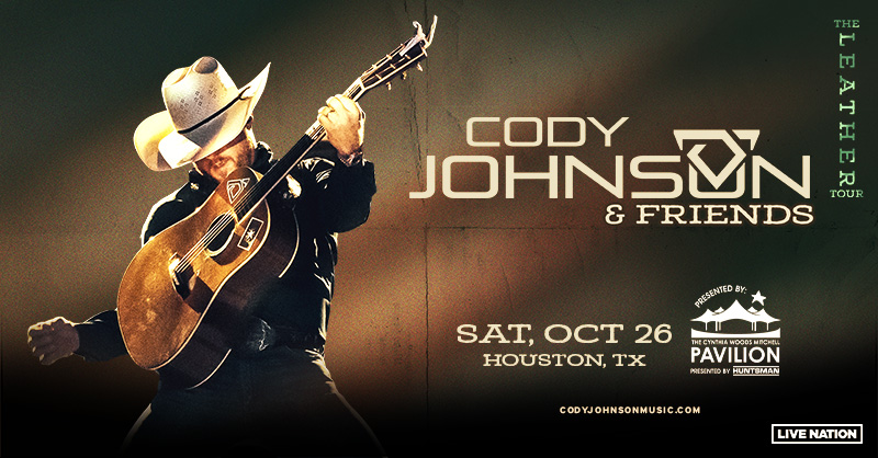 JUST ANNOUNCED❗Cody Johnson's The Leather Tour is coming to The Cynthia Woods Mitchell Pavilion Presented by Huntsman on Saturday, October 26! Tickets on sale Friday at 10am!