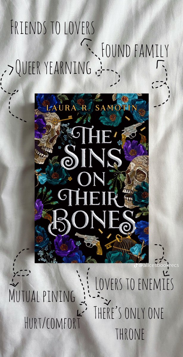We're wrapping up our Promo Tour for The Sins On Their Bones by @LauraRSamotin with these pretty pics from 📸@/bookedwithagemini, @/jlreadstoperpetuity, @/ellie_books_of_starlight, & @/alicesbookrecs!! 💙🗝️ This dark fantasy is out now, add it to your TBR: penguinrandomhouse.com/books/723445/t…