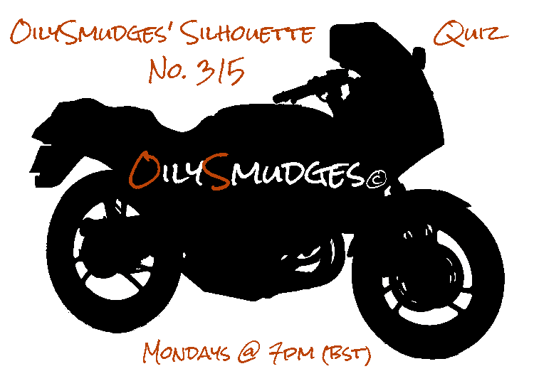 Good evening & welcome to the 315th edition of the Silhouette Quiz To take part: 1) FOLLOW @OilySmudges 2) REPOST (NOT QUOTE REPOST) 3) REPLY with the MAKE, MODEL & YEAR (NO PHOTOS - that'll spoil the fun for others) 4) WAIT for DM with good news 5) REPEAT if no DM! Good luck 🏍️