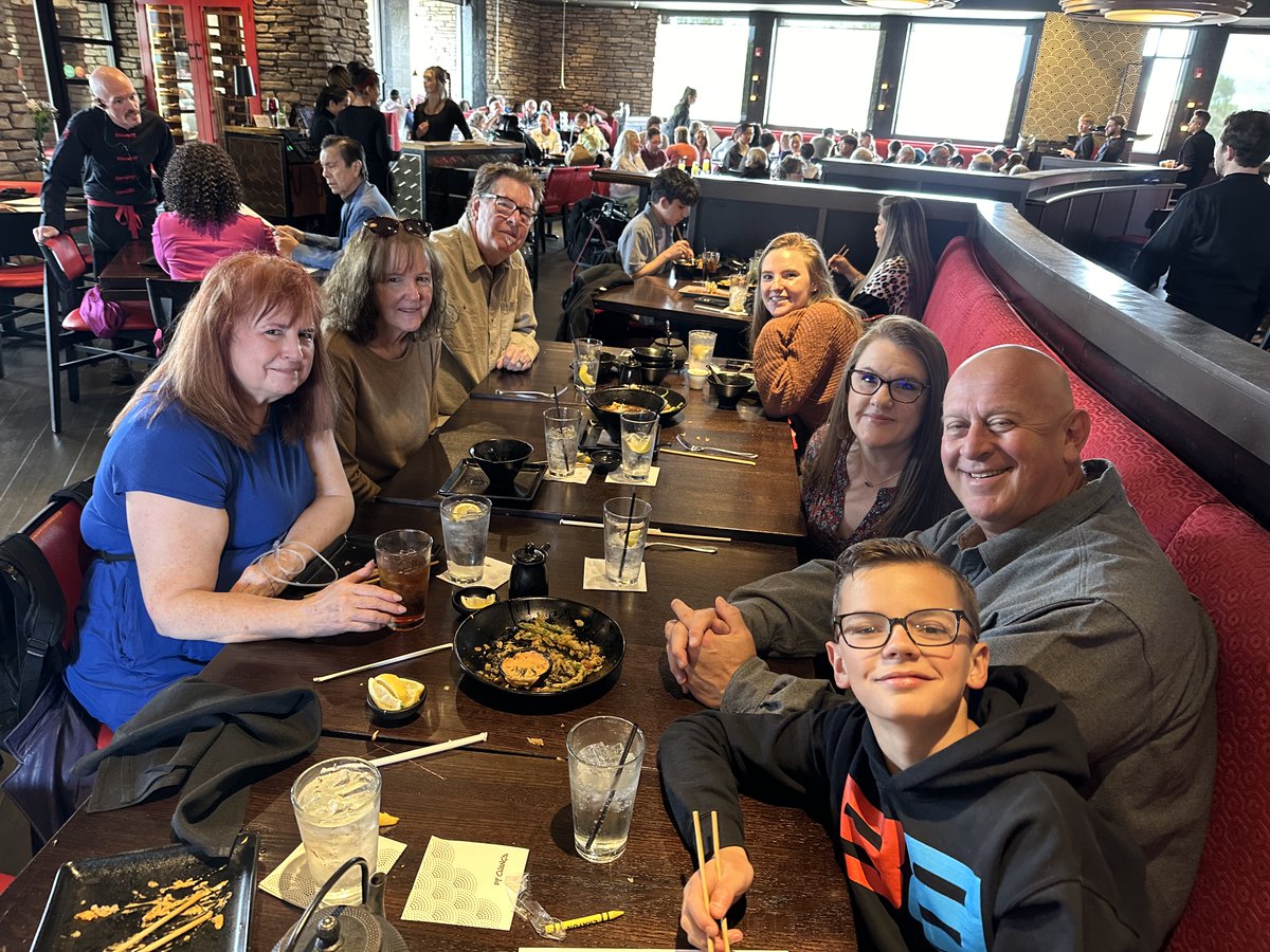 Mother's Day lunch at PF Changs with grandson Xavier and part of the family.