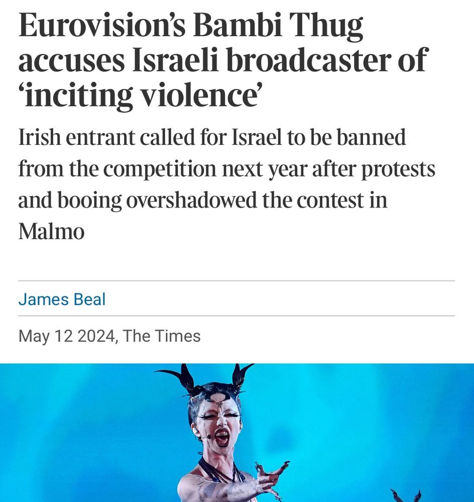 The hideous Nazi from Ireland should go fuck herself. I listened to one of her songs and she sounds like shit. Ireland needs to deal with its anti-Semitism problem