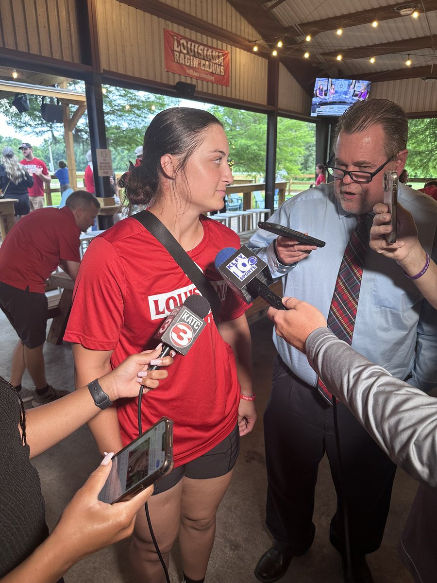 #Cajuns Alexa Langeliers on how fans of other teams will react to the atmosphere at Lamson Park: “I think they’re going to be shocked but are going to embrace the environment”. @KATCTV3